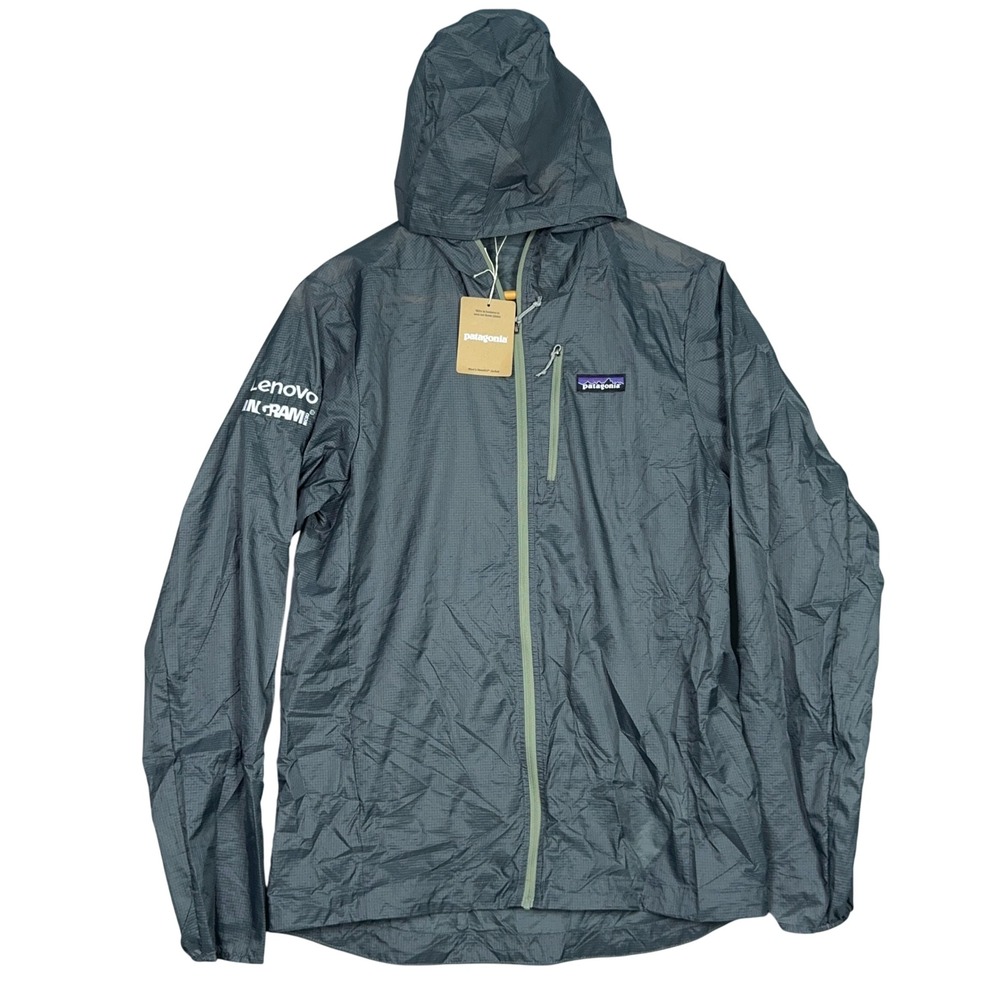 Patagonia Houdini Jacket Windbreaker Running Mens Small Green Lightweight